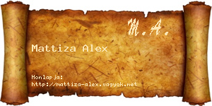 Mattiza Alex névjegykártya